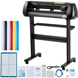 upgraded vinyl cutter machine, paper feed cutting plotter bundle with adjustable force & speed, powerful stepper motors
