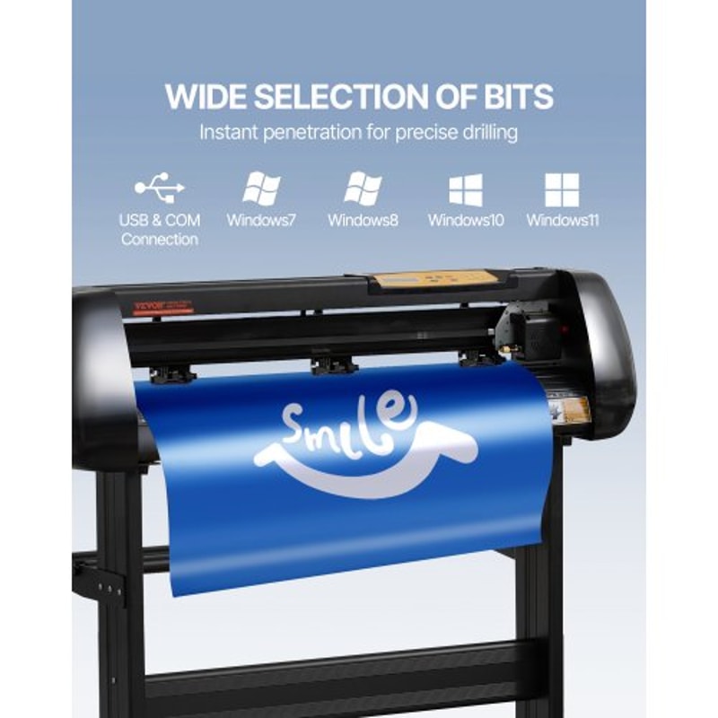 Upgraded Vinyl Cutter Machine, Paper Feed Cutting Plotter Bundle with Adjustable Force & Speed, Powerful Stepper Motors