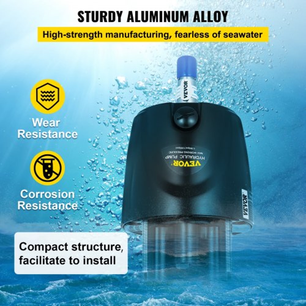 17 Hydraulic Helm Pump HH52713 300 HP Outboard Steering For Cruisers Runabouts HighSpeed Boats 6