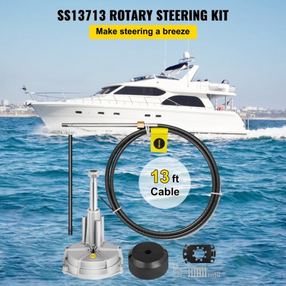 Outboard Boat Steering Kit 13 Boat Steering Cable With 34 Tapered Shaft Marine Steering System 2