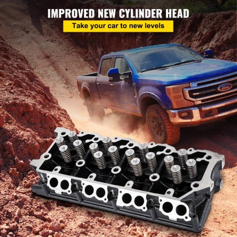64L Cylinder Head Assembly Cast Iron Replacement For 0810 Ford F250 F350 F450 F550 Fully Assembled 2