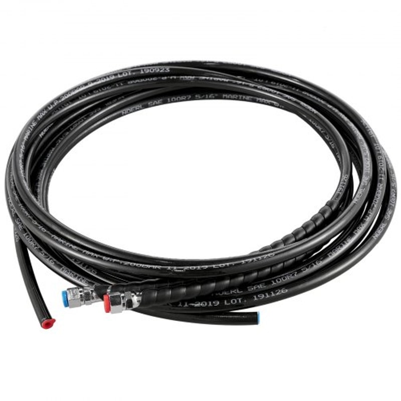 300HP Hydraulic Steering Kit Helm Pump CorrosionResistant Cylinder 135 Wheel 24ft Hose Marine Stee 9