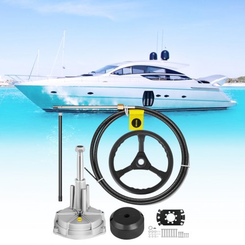 15 Boat Steering Cable System HeavyDuty Outboard Steering Kit With 135 Wheel Rotary Helm 304 Stain 0