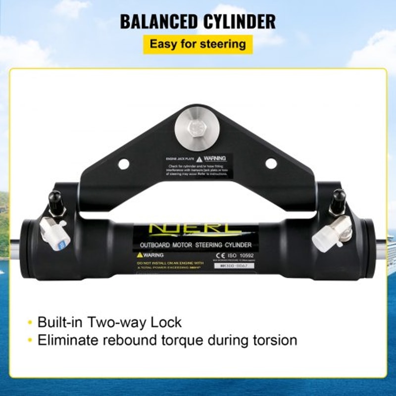 HC53583 Hydraulic Steering Cylinder 300HP Front Mount Outboard Steering Pump For Marine Boats 4