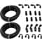 8AN Fuel Line Kit, 20 Pcs 8AN Fuel Hose Kit with 32.8Ft BK Nylon Stainless Steel Braided Oil Line Hose