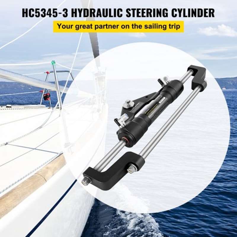 HC53453 Hydraulic Steering Front Mount Cylinder Outboard Marine Steering Kit Without Hydraulic Hose 2