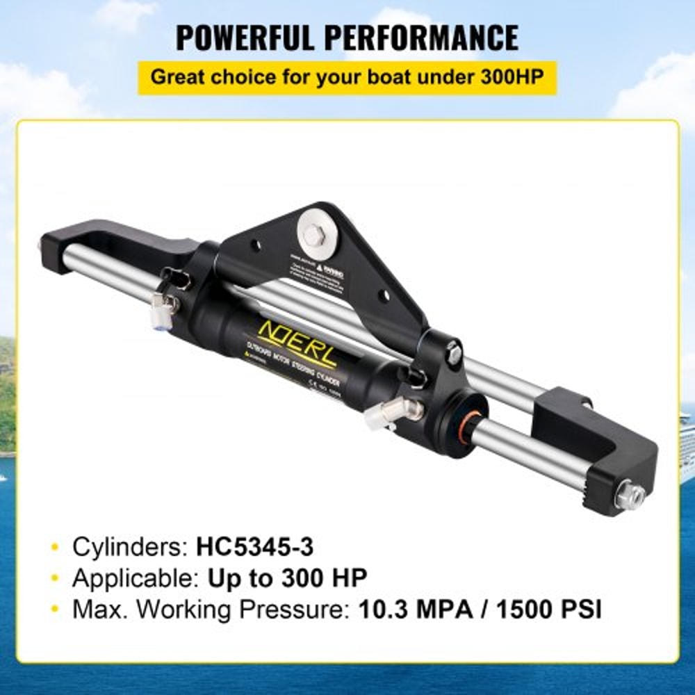 HC53453 Hydraulic Steering Front Mount Cylinder Outboard Marine Steering Kit Without Hydraulic Hose 3