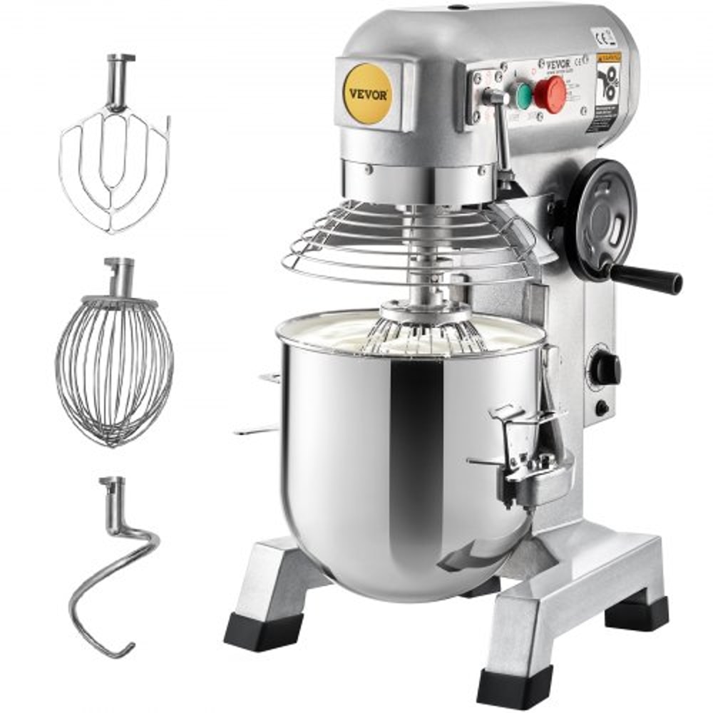 10Qt Commercial Mixer 850W HeavyDuty Stand Mixer With Stainless Steel Bowl 3 Speeds Dough Hook 1