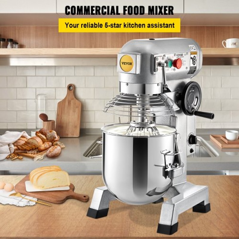 10Qt Commercial Mixer 850W HeavyDuty Stand Mixer With Stainless Steel Bowl 3 Speeds Dough Hook 2