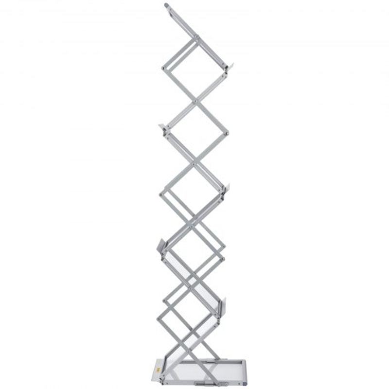 6Pocket Pop Up Aluminum Magazine Rack Lightweight Catalog Holder Stand WCarrying Bag For Trade Show 9