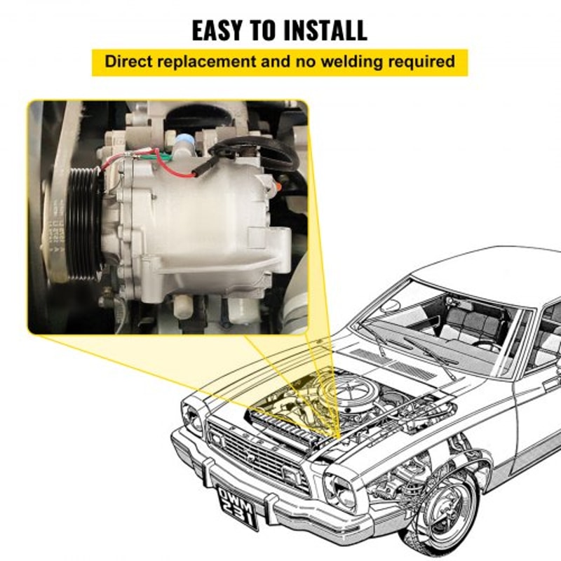Honda Civic 18L 20062011 AC Compressor Clutch HighPerformance Aluminum Replacement For OEM Fit Rap 6