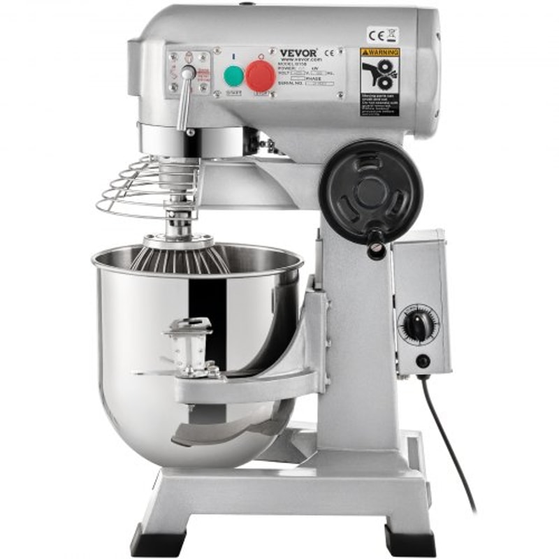 30Qt Commercial Mixer 1100W HeavyDuty Stand Mixer With Stainless Steel Bowl 3 Speeds 108199382 RPM 9