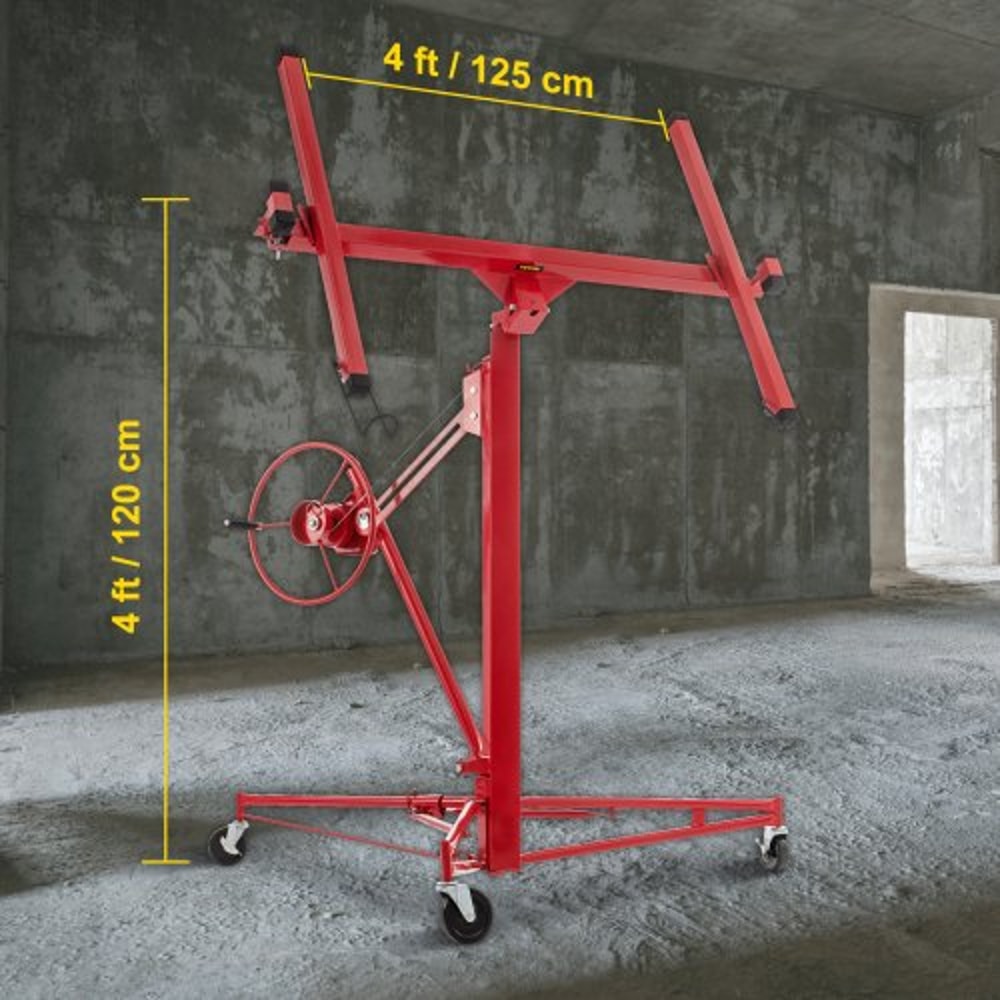 11ft Sheetrock Lift Drywall Lift 150lb Weight Capacity Panel Hoist Jack Tool W Telescopic Arm 3 Lo 7