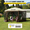 6Sided PopUp Canopy Shelter Tent With Mesh Windows 12x12 Portable Shade Tent For Camping Backyard 2