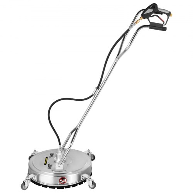 20" 4000 PSI Pressure Washer Surface Cleaner, Stainless Steel Frame w/Rotating Dual Handle & Wheels