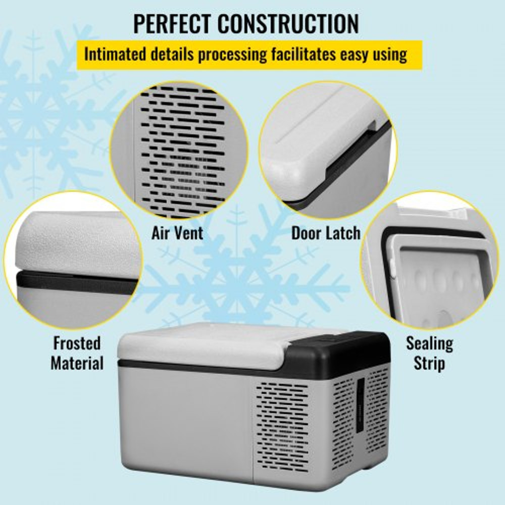 Portable Mini Freezer 468 WAPP Control 12V24V DC 110220V AC Car Compressor Fridge Cooler 6