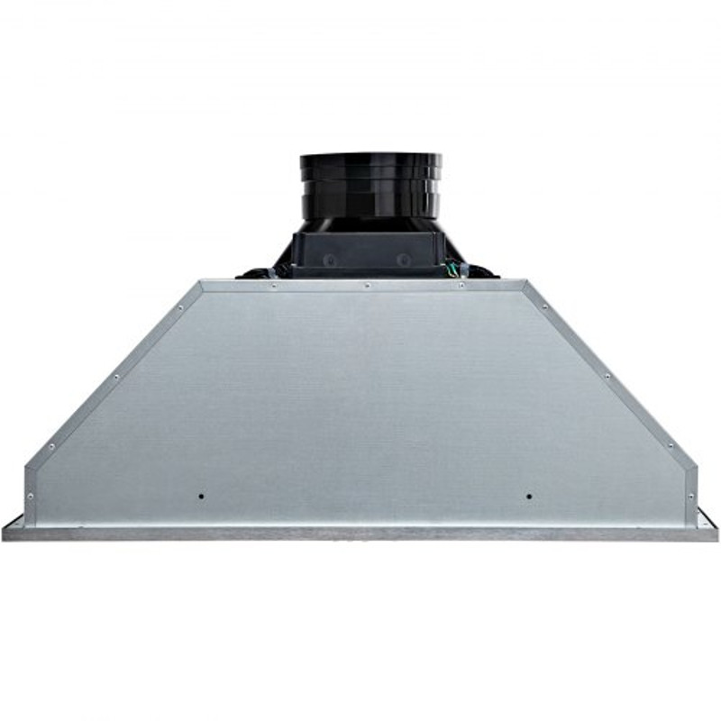 Stainless Steel Insert Range Hood Speed Built-in Kitchen Vent with Push Button Control, LED Lighting, Baffle Filters