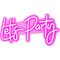 Adjustable Pink Let's Party Neon Sign with Remote, LED Wall Decor Light for Wedding, Celebration, Bar, Cafe & Home