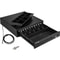 Professional Cash Register Drawer for POS System, Bill Coin Tray, Removable Coin Compartments, Dual Keys for Supermarket