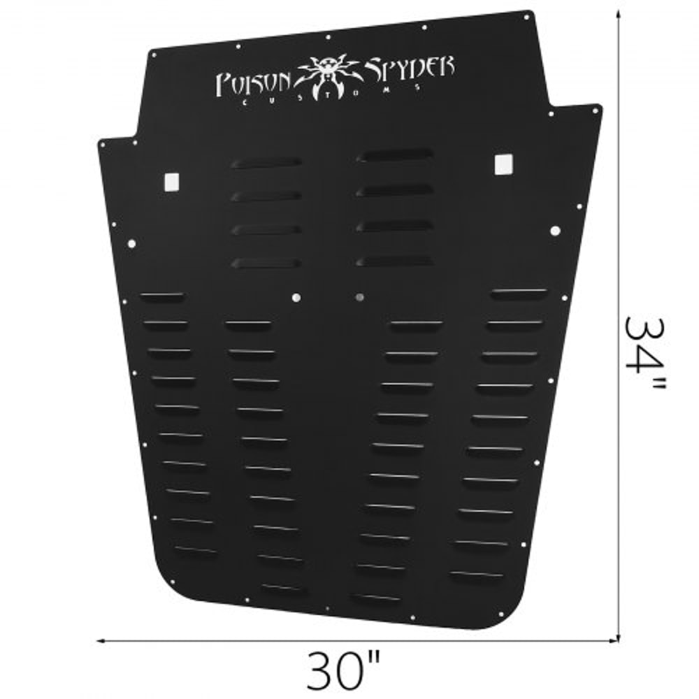 Heavy-Duty Vented Hood Louver Black Powdercoat for Jeep Wrangler JK, Engine Heat Reduction & Style Enhancement