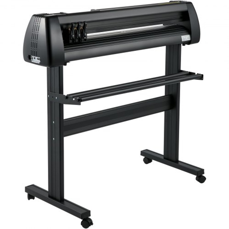 Paper Feed Cutting Plotter Vinyl Cutter Machine, Adjustable Force & Speed Vinyl Printer, LCD Control Panel, Windows Sign