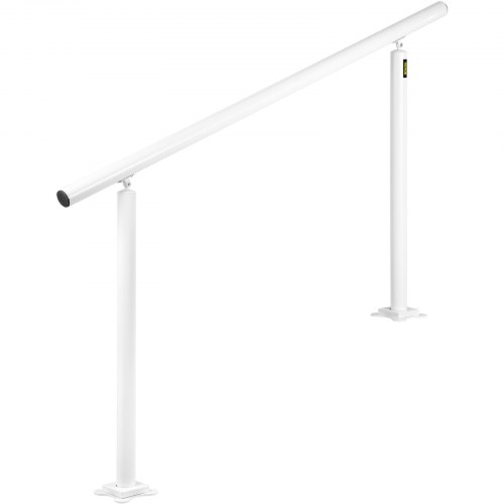 Outdoor Stair Railing Kit, Adjustable White Aluminum Handrails, Safety Stair Rail for Elderly, Porch & Garden