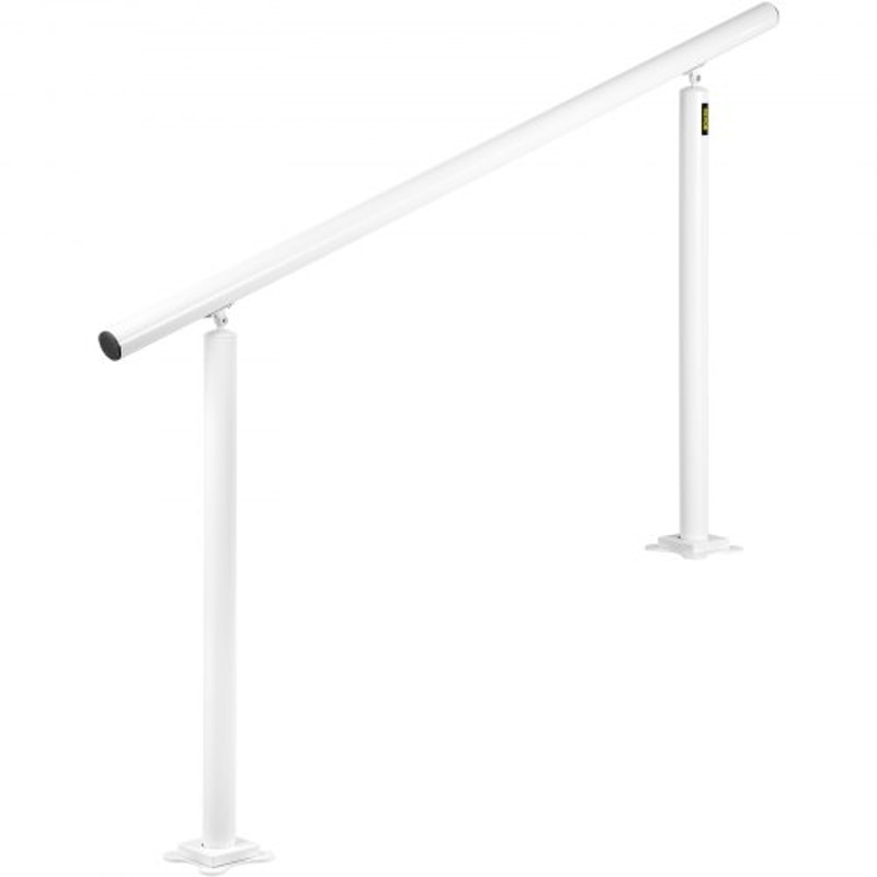 Outdoor Stair Railing Kit, Adjustable White Aluminum Handrails, Safety Stair Rail for Elderly, Porch & Garden