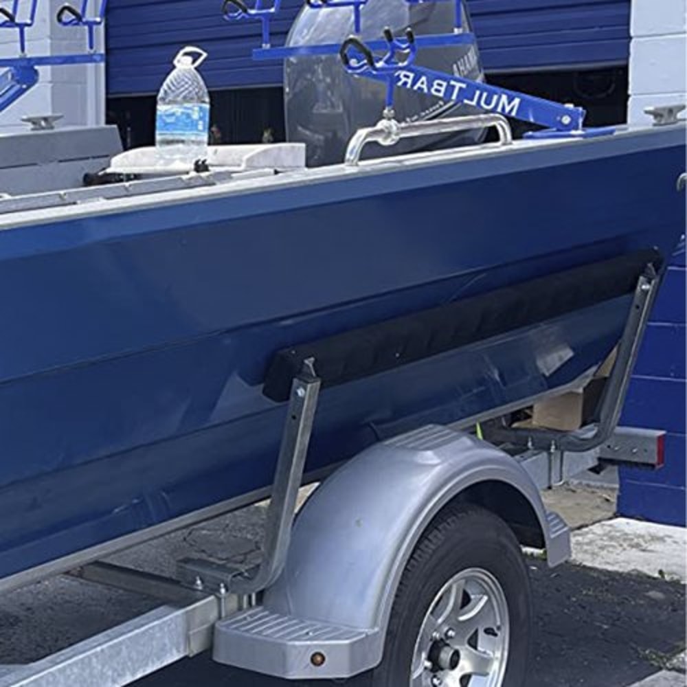 Boat Trailer Guide-ons, Heavy-Duty Rustproof Steel Trailer Guides with Carpet Padding & Hardware for Ski & Fishing Boat