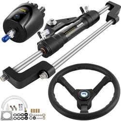 hydraulic boat steering kit helm pump, heavy-duty hydraulic steering kit for outboard marine steering system