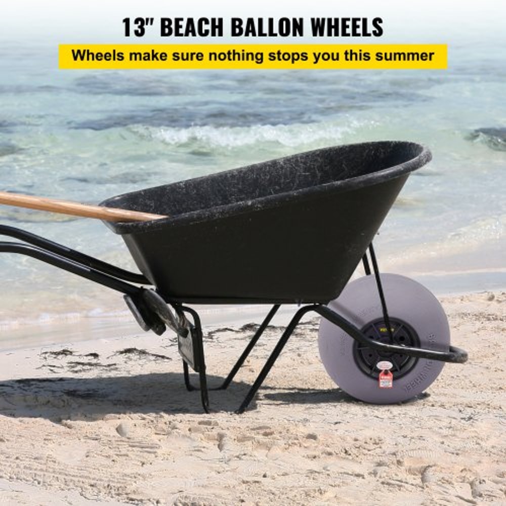 Beach Balloon Wheels, Heavy-Duty TPU Replacement Sand Tires for Kayak Dolly, Canoe Cart & Beach Buggy