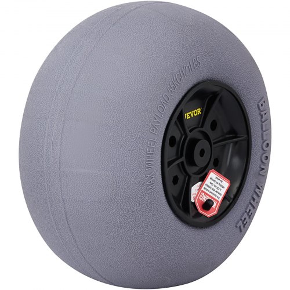 Beach Balloon Wheels & Stainless Steel Axle, TPU Replacement Sand Tires for Kayak Dolly, Canoe Cart, Beach Buggy