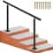 Outdoor Stair Railing Kit, Adjustable Handrail, Black Aluminum Stair Hand Rail for The Elderly & Indoor/Outdoor Safety