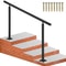 Outdoor Stair Railing Kit, Adjustable Handrail, Black Aluminum Stair Hand Rail for The Elderly & Indoor/Outdoor Safety