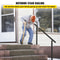 Outdoor Stair Railing Kit, Adjustable Handrail, Black Aluminum Stair Hand Rail for The Elderly & Indoor/Outdoor Safety