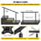 Outdoor Stair Railing Kit, Adjustable Handrail, Black Aluminum Stair Hand Rail for The Elderly & Indoor/Outdoor Safety