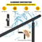 Outdoor Stair Railing Kit, Adjustable Handrail, Black Aluminum Stair Hand Rail for The Elderly & Indoor/Outdoor Safety