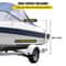 Boat Trailer Guide-On Set, Steel Post Guide-Ons with White PVC Tube Covers, Adjustable Width, Complete Mount Kit