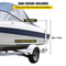 Boat Trailer Guide-On Set, Steel Post Guide-Ons with White PVC Tube Covers, Adjustable Width, Complete Mount Kit
