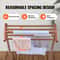 Freestanding Outdoor Pool Towel Rack, Bar Brown PVC T-Shape Storage Organizer with Clips, Mesh Bag & Hook for Swimming