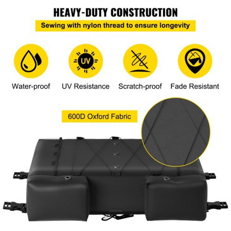 T-Top Storage Bag for Life Jackets with Boat Trash Bag, Oxford Fabric Life Vest Storage for T-Top Boats, Bimini Tops