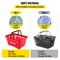 Store Shopping Baskets, PE Material with Plastic Handle & Iron Stand for Supermarket, Retail & Bookstore