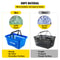 Shopping Basket Set, Store Baskets with Plastic Handle & Iron Stand, Durable PE Material for Supermarket, Retail