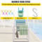 Pool Towel Rack Bar, Freestanding Outdoor PVC Trapezoidal Poolside Storage Organizer with Towel Clips, Mesh Bag & Hook