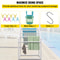 Pool Towel Rack Bar, Freestanding Outdoor PVC Trapezoidal Poolside Storage Organizer with Towel Clips, Mesh Bag & Hook