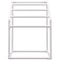 Pool Towel Rack Bar, Freestanding Outdoor PVC Trapezoidal Poolside Storage Organizer with Towel Clips, Mesh Bag & Hook
