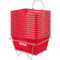 Shopping Basket Set, Durable PE Material with Handle & Stand, Supermarket, Retail & Grocery