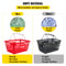 Shopping Basket Set, Durable PE Material with Handle & Stand, Supermarket, Retail & Grocery