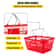 Shopping Basket Set, Durable PE Material with Handle & Stand, Supermarket, Retail & Grocery