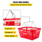Shopping Basket Set, Durable PE Material with Handle & Stand, Supermarket, Retail & Grocery