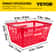 Shopping Basket Set, Durable PE Material with Handle & Stand, Supermarket, Retail & Grocery